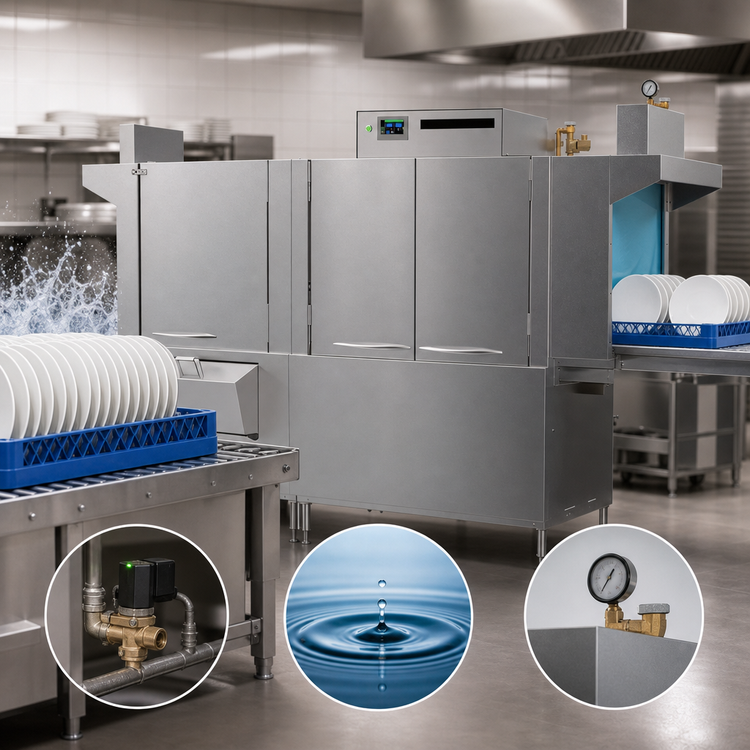 Product image #4 for Champion Pro Series 90 PRO-HD Electric High-Temperature Rack Conveyor Dishwasher with 54-Inch Single Tank and 36-Inch Heavy-Duty Prewash