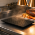 Thumbnail image #4 for TableCraft Versa-Tile Perforated Single-Well Carving Station Template, Black Richlite