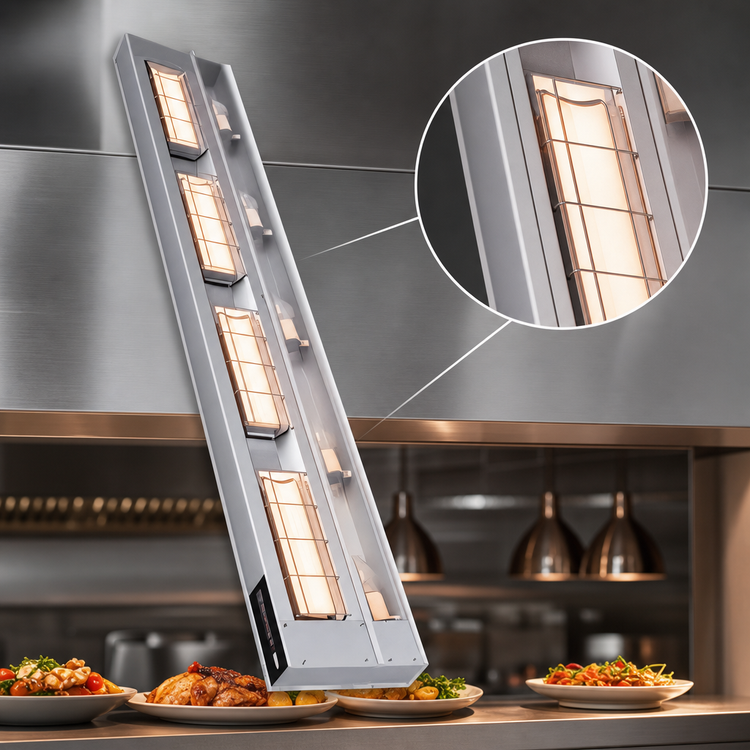 Product image #4 for Hatco Ultra-Glo 18-Inch Lighted Infrared Strip Heater with Double Ceramic Tiles and Aluminum Housing
