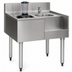 Thumbnail image #4 for Eagle Group 2200 Series 24 x 24 Inch Freestanding Underbar Sink/Blender Module with Right Sink Bowl, Left Blender Recess, and Liquid Waste Chute