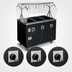 Thumbnail image #4 for Vollrath 2-Series Affordable Portable Deluxe 3-Well Sealed-Well Hot Food Station with Buffet Breath Guard, Enclosed Base and Casters
