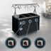 Thumbnail image #4 for Vollrath 2-Series Affordable Portable Deluxe 3-Well Mobile Hot Food Station with Breath Guard and Lights