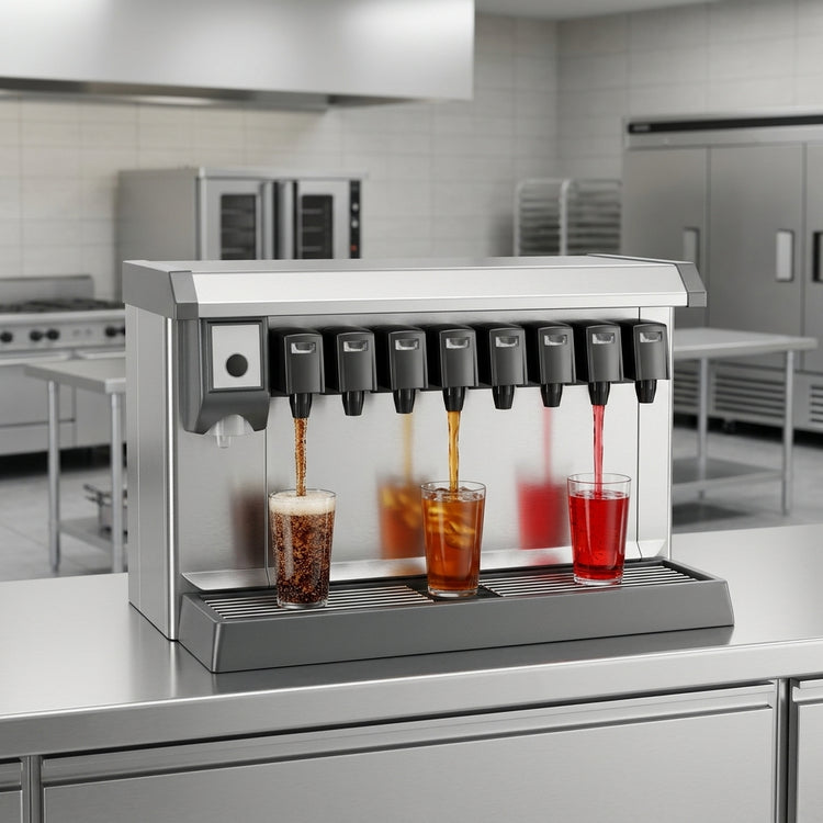 Product image #3 for Follett Vision VU155B8LL Low Profile 8-Valve Ice/Beverage Dispenser with Left Ice Dispense