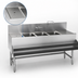 Thumbnail image #4 for Spec-Bar 72-Inch Left Drainboard Three-Compartment Underbar Sink Unit, 24-Inch Deep