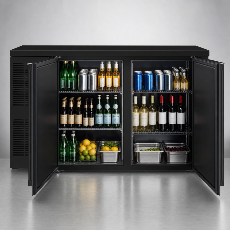 Product image #5 for Perlick BBSLP60 Low Profile Two-Door Self-Contained Back Bar Refrigerator, 60 Inch, 13.3 Cu. Ft.