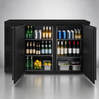 Thumbnail image #5 for Perlick Corporation BBSLP60 Low-Profile Two-Door Self-Contained Back Bar Refrigerator, 60 Inch, 13.3 Cu. Ft.