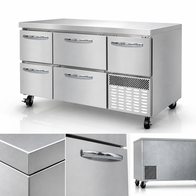 Product image #4 for Continental Refrigerator FA60SN-D 60" Shallow Depth Worktop Freezer