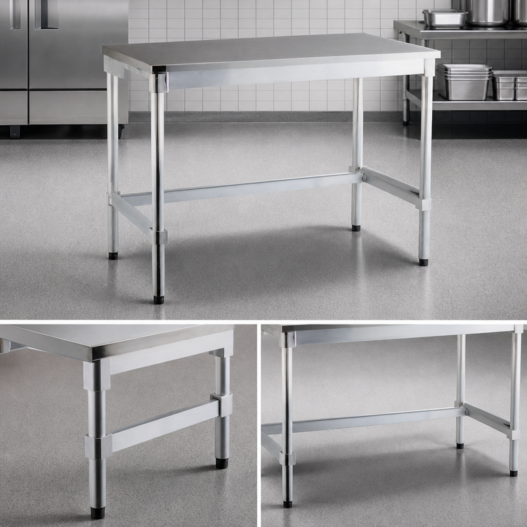 Product image #4 for New Age 84-Inch x 24-Inch Stainless Steel Top Aluminum Work Table with Open Base