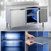 Thumbnail image #4 for La Rosa Refrigeration L-20138-32 One-Section Worktop Freezer Base with Splash