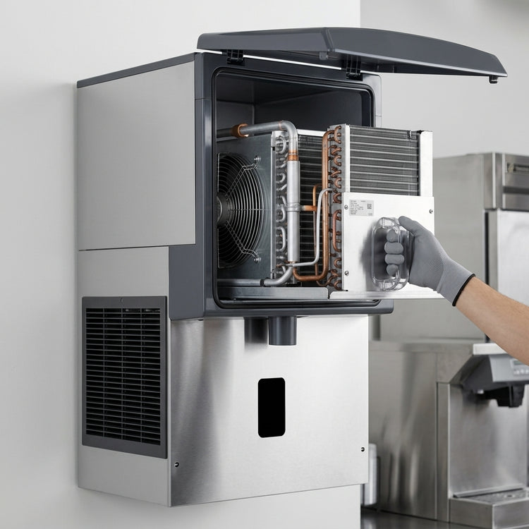 Product image #3 for Follett Symphony Plus 25HI414A-SI-00 Wall Mount Ice-Only Dispenser with 425 lb. Chewblet Ice Production