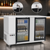 Thumbnail image #4 for Atosa 68-Inch Shallow Depth Two-Section Back Bar Cooler with Locking Glass Doors