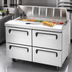 Thumbnail image #5 for Migali Competitor Series 67-Inch 4-Drawer Pizza Prep Table with Self-Contained Side-Mount Refrigeration