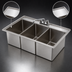 Thumbnail image #4 for Klinger's Trading 4-Compartment Drop-In Bar Sink with Dual Drainboards