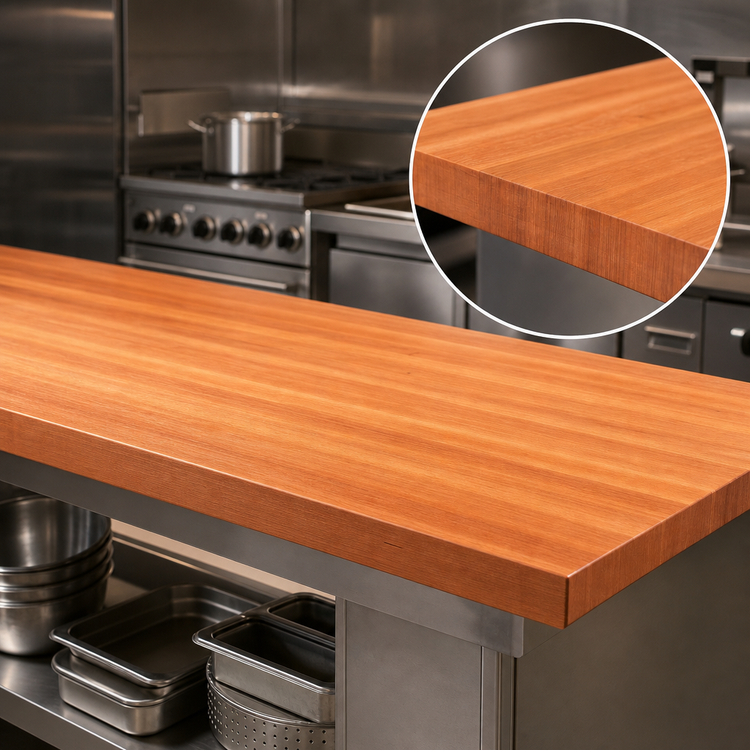 Product image #4 for Boos Block American Cherry Edge Grain Kitchen Countertop, 120 x 36 x 2-1/4 Inch, Penetrating Oil Finish