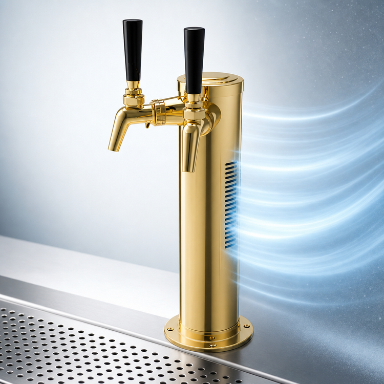 Product image #4 for Perlick 2-Faucet Air-Cooled Countertop Draft Arm Beer Tower