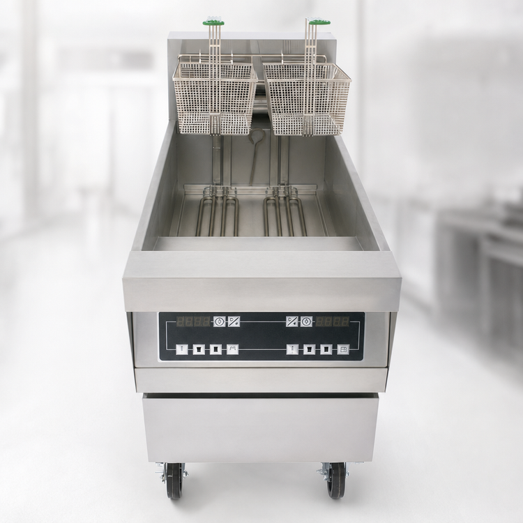 Product image #4 for Frymaster RE High Efficiency Triple Electric Fryer Battery with Built-In Filtration, 80 lb. Frypots