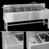 Thumbnail image #4 for Spec-Bar Four-Compartment Underbar Sink Unit with Left Drainboard, 66 Inch Wide x 19 Inch Deep