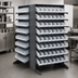 Thumbnail image #4 for Quantum Sloped Double-Sided Pick Rack, 36 x 36 x 60 Inches, 16-Shelf Configuration, with 128 Clear Bins