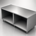 Thumbnail image #4 for BK Resources 120-Inch x 30-Inch 14-Gauge Stainless Steel Chef Table with Open Front Cabinet Base