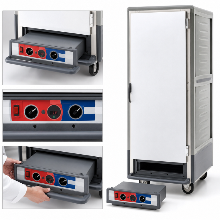 Product image #4 for Metro C5 3 Series Mobile Full-Height Low-Watt Heated Holding & Proofing Cabinet with Gray Insulation Armour