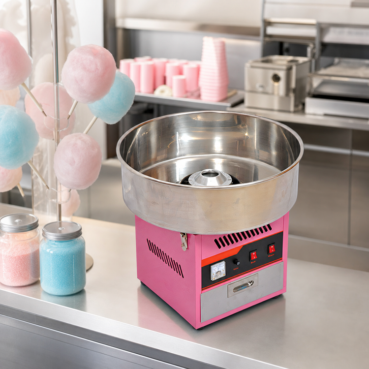 Product image #4 for Omcan Countertop Cotton Candy Machine with 28-Inch Stainless Steel Bowl, Speed Adjuster and Drawer