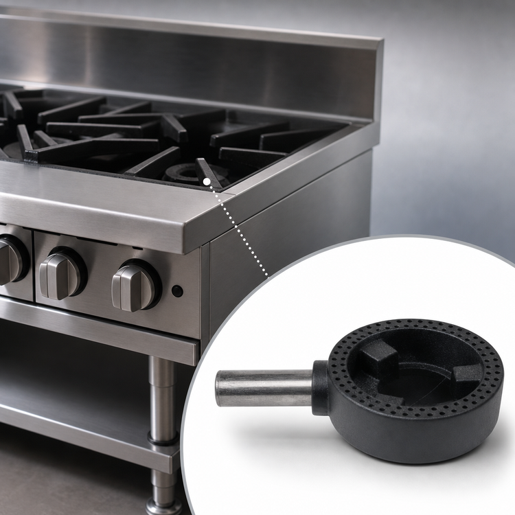 Product image #4 for Town Equipment 2-Ring Burner/Nipple Assembly for SR-18 Commercial Gas Range