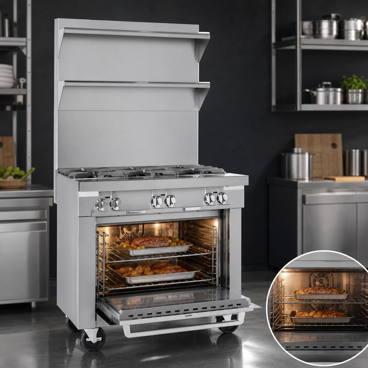 Product image #4 for Southbend Platinum Heavy Duty 32-Inch Gas Range with 4 Open Burners and Convection Oven