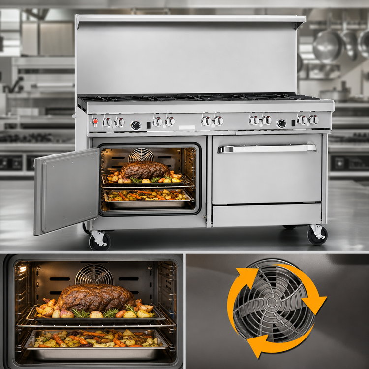 Product image #4 for Southbend Ultimate 60-Inch Gas Restaurant Range with 48-Inch Griddle, Convection Oven, and Cabinet Base