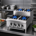 Thumbnail image #4 for Supreme 24-Inch Countertop Gas Step-Up Hotplate with 2 Open Burners and 2 Step-Up Open Burners