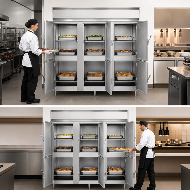 Product image #4 for Continental Refrigerator Designer Line DL3W-SA-PT-HD Three-Section Pass-Thru Heated Cabinet