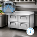 Thumbnail image #4 for True TWT-48D-4-HC 48-Inch Two-Section Drawered Worktop Refrigerator, 4 Drawers, Self-Contained R290, Stainless Steel