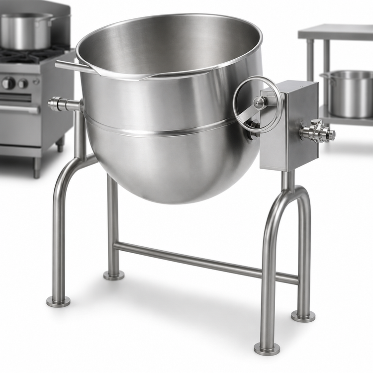 Product image #4 for Legion TWU-60 60-Gallon Direct Steam Tilting Kettle, 2/3 Jacketed
