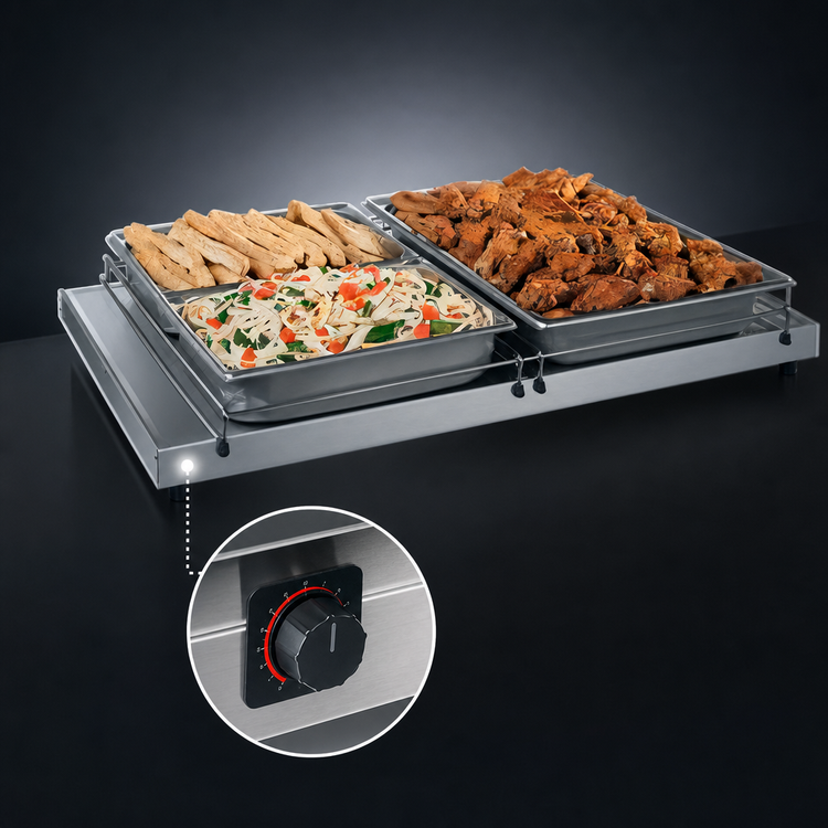 Product image #4 for Hatco Glo-Ray Freestanding Heated Shelf, 18 Inch W x 17-1/2 Inch D, Stainless Steel Top