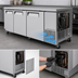 Thumbnail image #4 for Turbo Air J Series Three-Section Extra-Deep Side-Mount Undercounter Refrigerator, 93 Inches, 30 Cu. Ft., Solid Doors