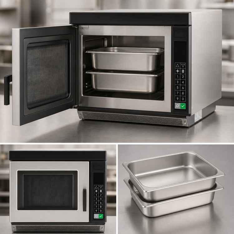 Product image #5 for Amana Commercial RC30S2 Heavy Volume Countertop Microwave Oven, 1.0 Cu. Ft., 3000 Watts
