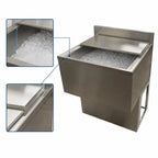 Thumbnail image #4 for BK Resources UBB-21-IB30 30-Inch Underbar Ice Bin with Sliding Cover, 97 lb Capacity, 304 Stainless Steel