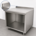 Thumbnail image #4 for Advance Tabco 36-Inch x 30-Inch Open Front Cabinet Base Work Table with 14 Gauge 304 Stainless Steel Top and 1-1/2 Inch Rear Up-Turn