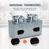 Thumbnail image #4 for Nemco 6120A-220 Twin Well Wet Countertop Food Warmer, 4 Qt, 220V
