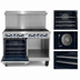 Thumbnail image #4 for Imperial Pro Series 48-Inch Gas Restaurant Range with Griddle, Convection Oven, and Open Cabinet Base