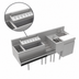 Thumbnail image #4 for Krowne Royal Series 74-Inch Stainless Steel Underbar Workstation with Elixir Well, Ice Bin, Liquor, Tool Caddy, and Dump Sink