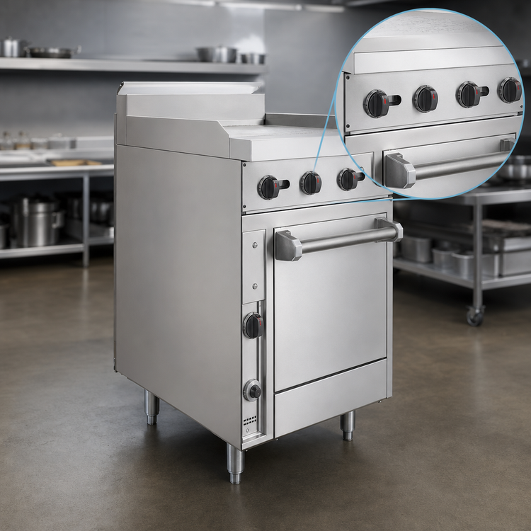 Product image #4 for Bistro JBR-24G-24C 24" Gas Restaurant Range with Griddle and Convection Oven
