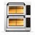 Thumbnail image #4 for PizzaMaster PM 402ED-4 Countertop Electric Stone Hearth Pizza Oven with 2 Independent Chambers