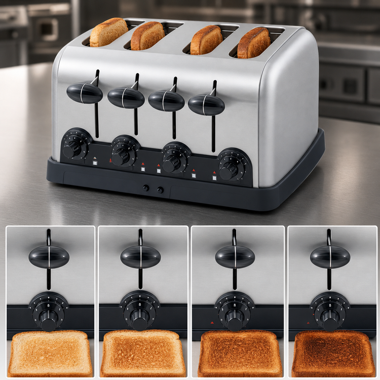 Product image #4 for Hatco TPT-208 4-Slot Commercial Pop-Up Toaster, 208V, Stainless Steel