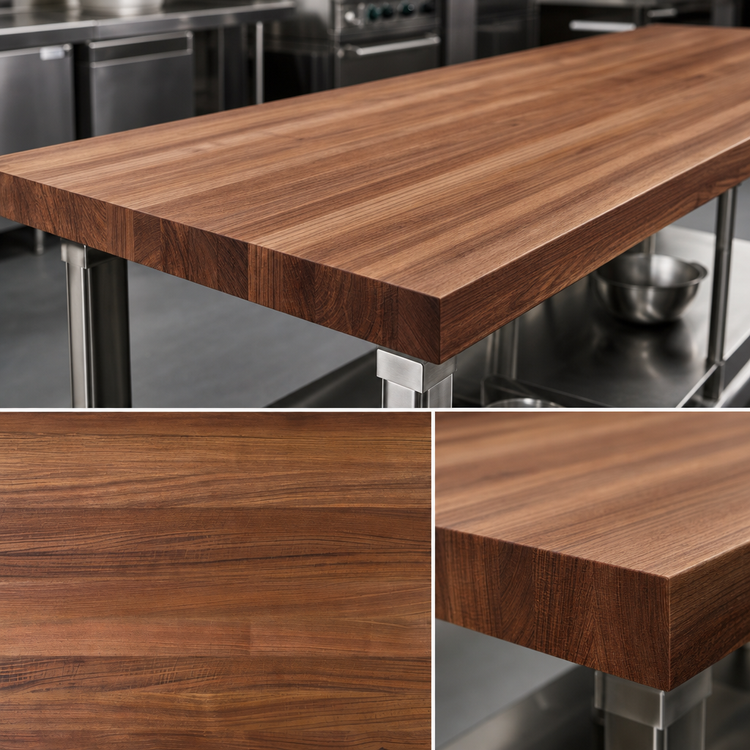 Product image #4 for Boos Block American Black Walnut Edge Grain Kitchen Countertop with Penetrating Oil Finish, 120 x 48 x 3 Inches