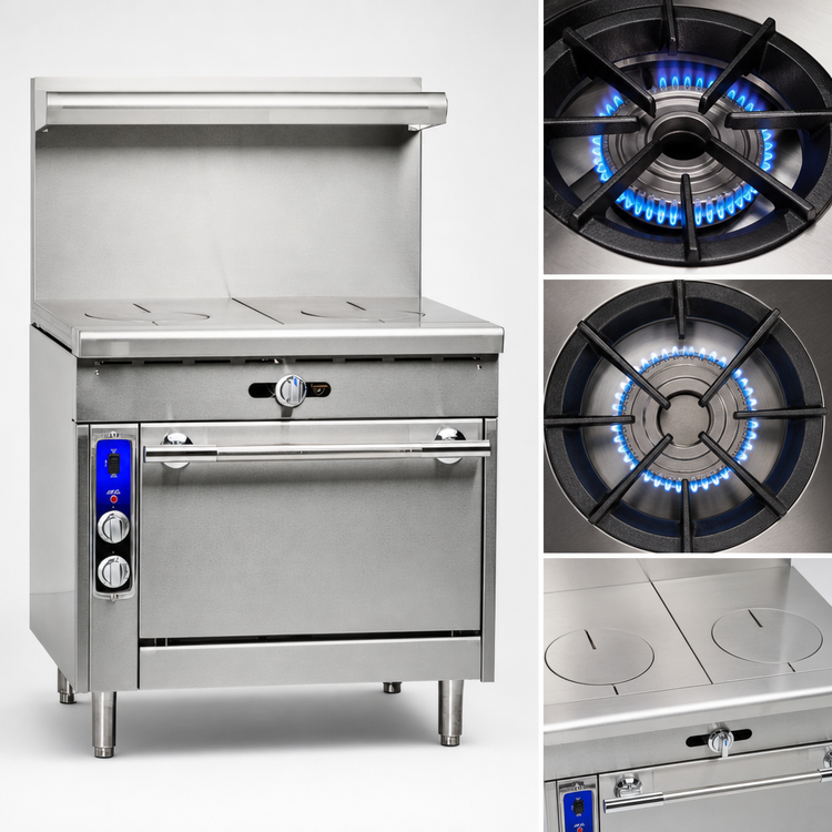 Product image #4 for Imperial Spec Series Heavy-Duty 36-Inch Gas Range with Two 18-Inch French Tops and Standard Oven