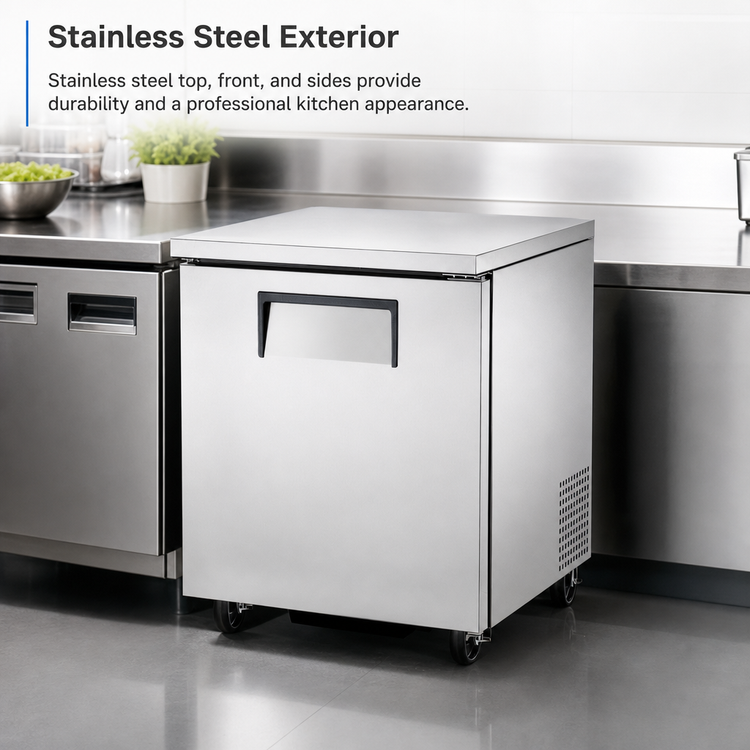Product image #4 for True 27-Inch Undercounter Freezer with Solid Door, Stainless Steel Exterior, Rear-Mounted Self-Contained Refrigeration
