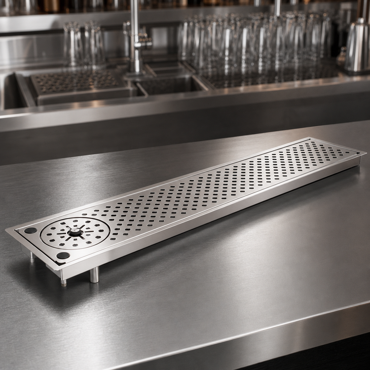 Product image #4 for Glastender 36-Inch Stainless Steel Drop-In Rinser Faucet Drain Tray