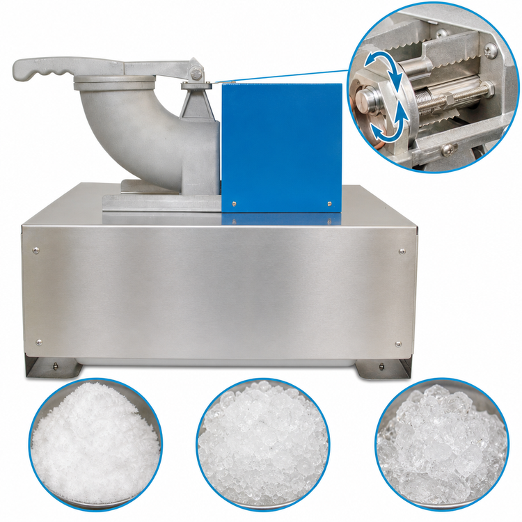 Product image #4 for Benchmark Snow Blitz Commercial Snow Cone Machine with Ice-Tote, 500 lbs. Crushed Ice Per Hour