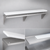 Thumbnail image #4 for Advance Tabco Triumph Supreme Stainless Steel Food Table Shelf with Removable 3/8-Inch White Poly Cutting Board, 93-1/16-Inch x 10-Inch