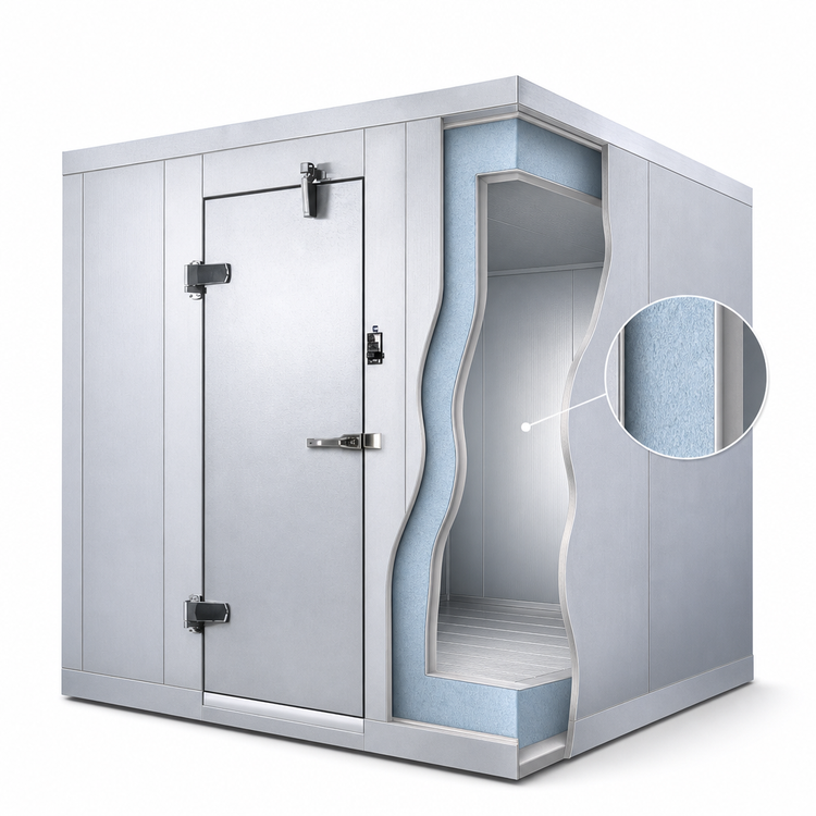Product image #4 for AmeriKooler Outdoor Quick Ship Walk-In Freezer with Aluminum Floor and Remote R-448A Refrigeration, 8' x 12' Nominal